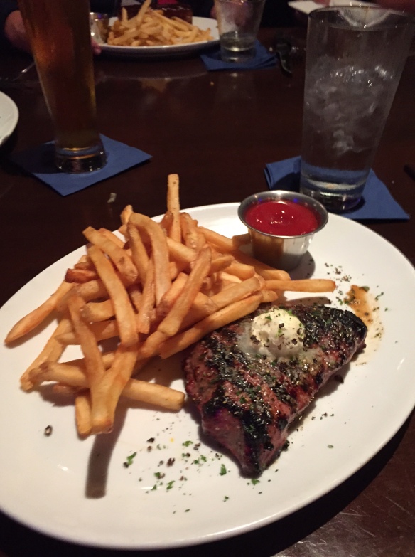 Steak Frites for those with less exotic tastes.